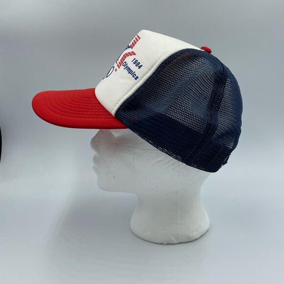 Vintage 1984 Olympic Trucker Hat Snap Back - Picture 4 of 6
